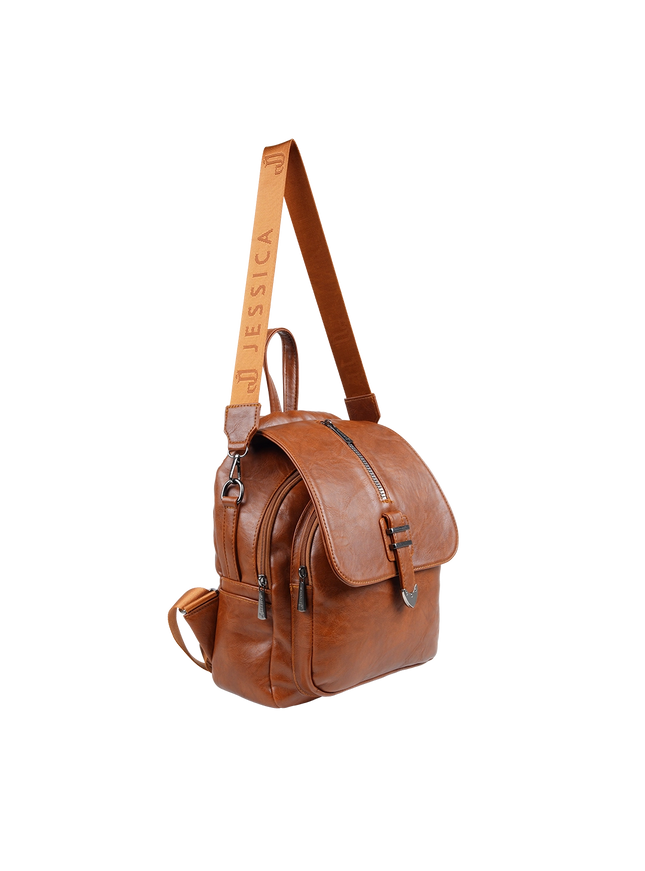 Model 633 Women Backpack with Shoulder Handle – Practical Imported Leather Bag
