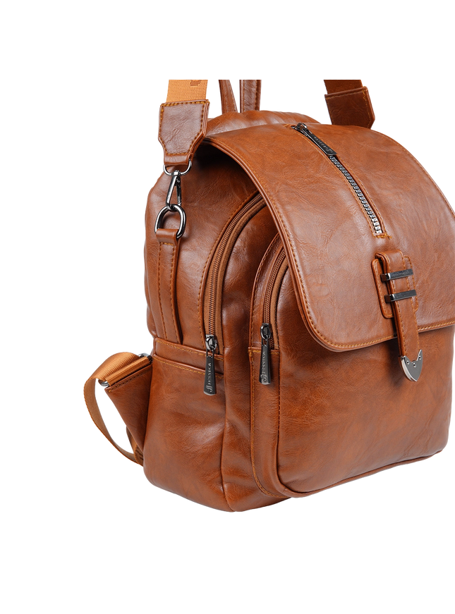 Model 633 Women Backpack with Shoulder Handle – Practical Imported Leather Bag