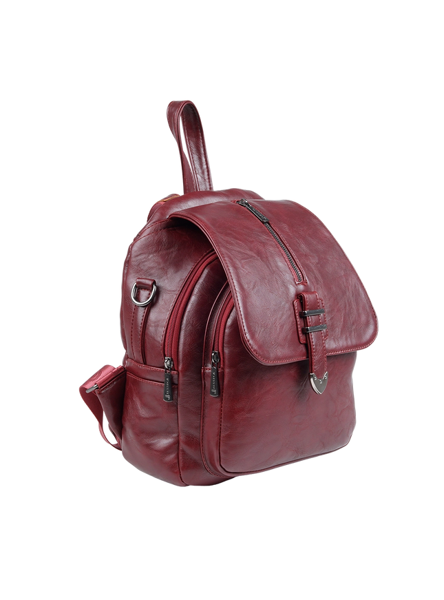 Model 633 Women Backpack with Shoulder Handle – Practical Imported Leather Bag