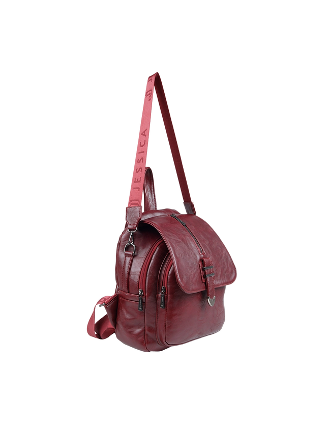 Model 633 Women Backpack with Shoulder Handle – Practical Imported Leather Bag