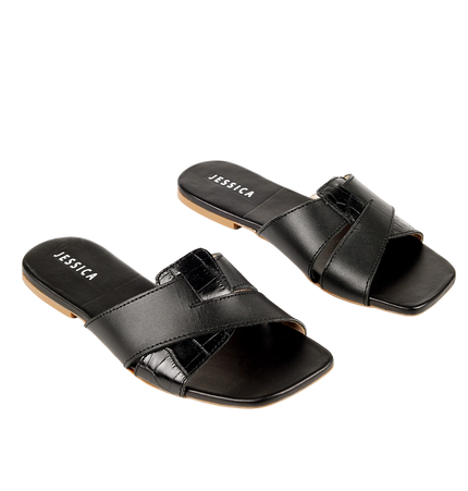 Jessica 9013 Women's Genuine Leather Clogs – Comfortable Walking Clogs with 1 cm Heel