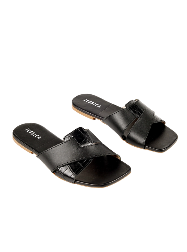 Jessica 9013 Women's Genuine Leather Clogs – Comfortable Walking Clogs with 1 cm Heel