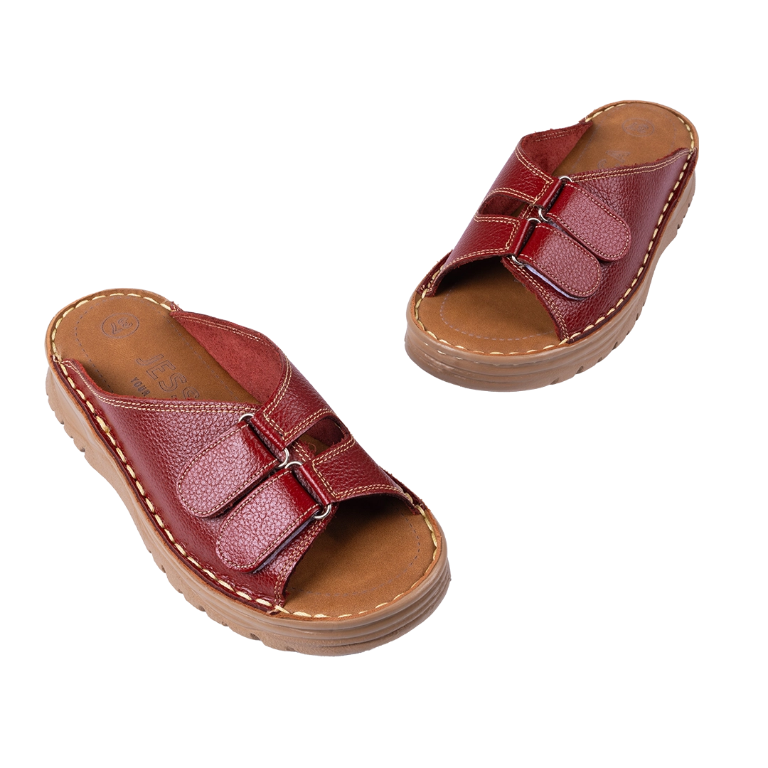 213 Women Genuine Leather Medical Clogs – Comfortable Orthopedic Walking Shoes