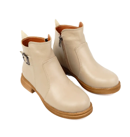 كود ٥٣٧ حذاء هاف بوت من الجلد الطبيعي