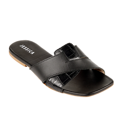 Jessica 9013 Women's Genuine Leather Clogs – Comfortable Walking Clogs with 1 cm Heel