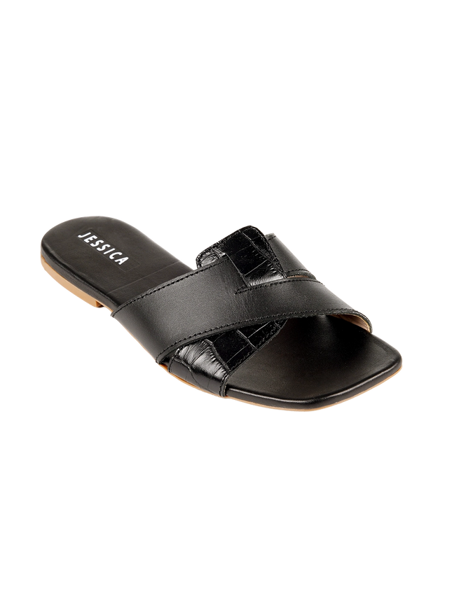 Jessica 9013 Women's Genuine Leather Clogs – Comfortable Walking Clogs with 1 cm Heel