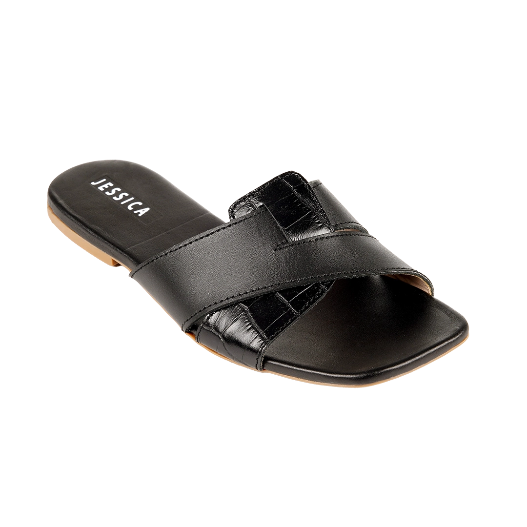 Jessica 9013 Women's Genuine Leather Clogs – Comfortable Walking Clogs with 1 cm Heel