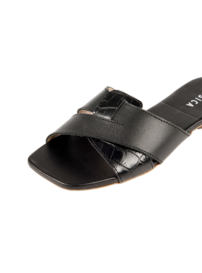 Jessica 9013 Women's Genuine Leather Clogs – Comfortable Walking Clogs with 1 cm Heel