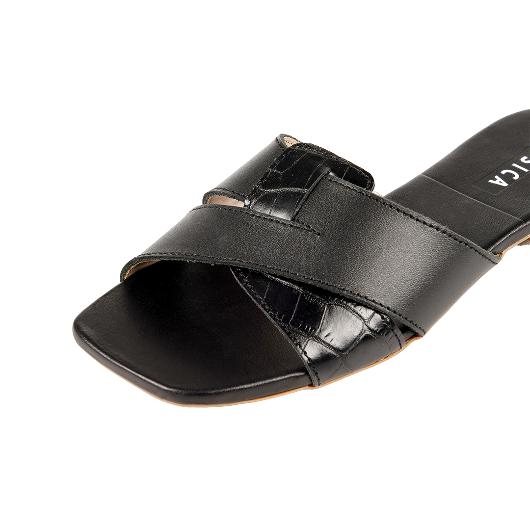 Jessica 9013 Women's Genuine Leather Clogs – Comfortable Walking Clogs with 1 cm Heel