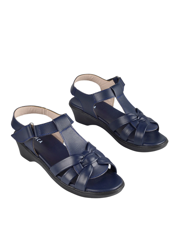 9030 Women Genuine Leather Sabot – Comfortable 3cm Heel Daily Shoes