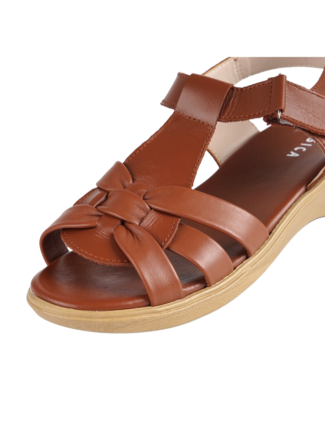 9030 Women Genuine Leather Sabot – Comfortable 3cm Heel Daily Shoes