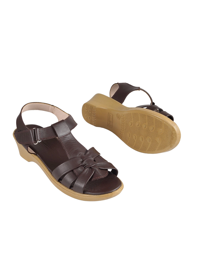 9030 Women Genuine Leather Sabot – Comfortable 3cm Heel Daily Shoes