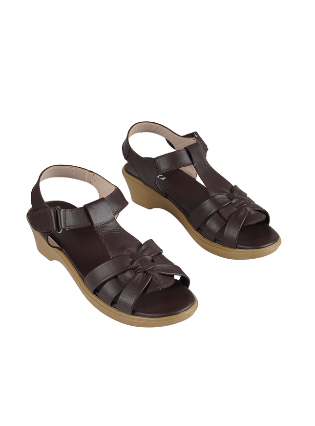 9030 Women Genuine Leather Sabot – Comfortable 3cm Heel Daily Shoes
