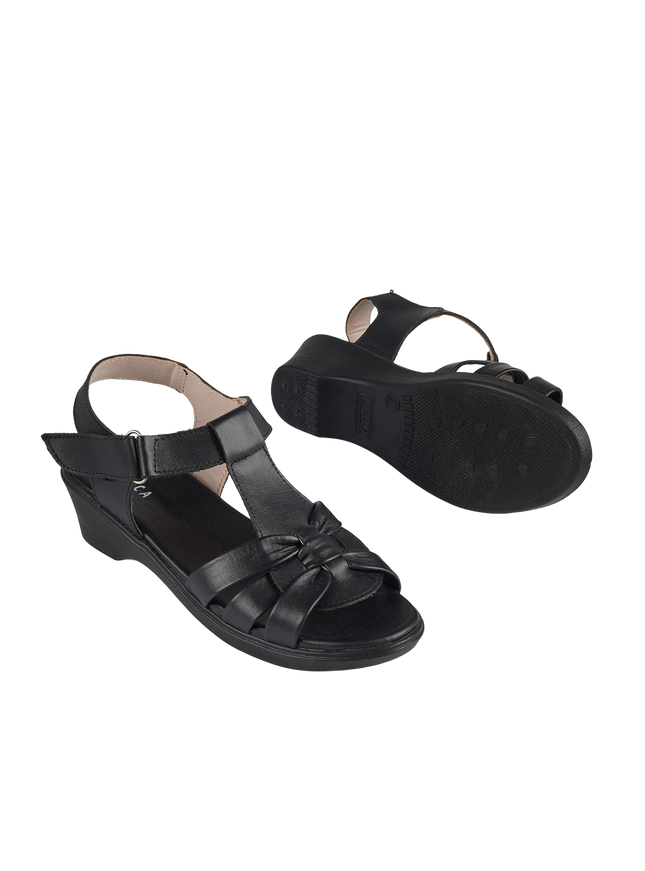9030 Women Genuine Leather Sabot – Comfortable 3cm Heel Daily Shoes