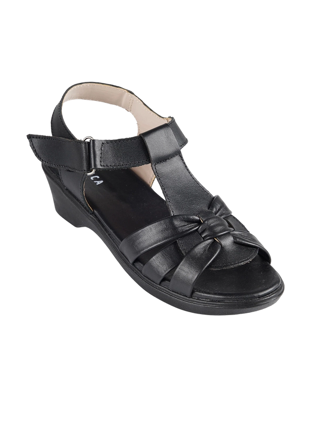 9030 Women Genuine Leather Sabot – Comfortable 3cm Heel Daily Shoes