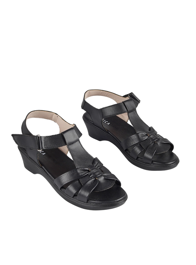 9030 Women Genuine Leather Sabot – Comfortable 3cm Heel Daily Shoes