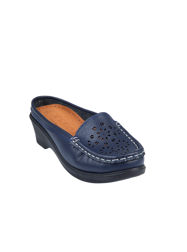 9045 Women's Genuine Leather Shoes – Comfortable 3 cm Heel Walking Shoes