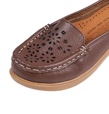 Jessica 9045 Women's Genuine Leather Shoes – Comfortable 3 cm Heel Walking Shoes