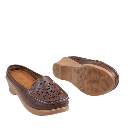 Jessica 9045 Women's Genuine Leather Shoes – Comfortable 3 cm Heel Walking Shoes