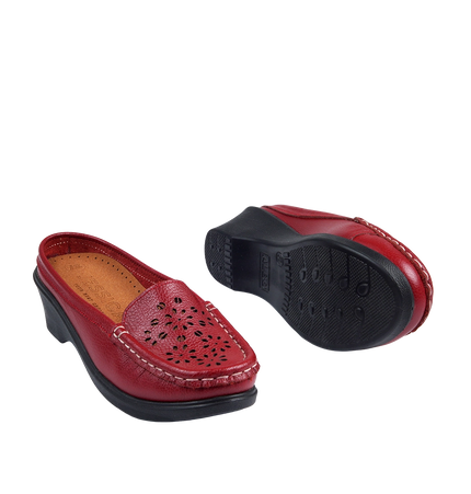 Jessica 9045 Women's Genuine Leather Shoes – Comfortable 3 cm Heel Walking Shoes