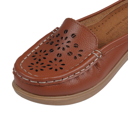 Jessica 9045 Women's Genuine Leather Shoes – Comfortable 3 cm Heel Walking Shoes