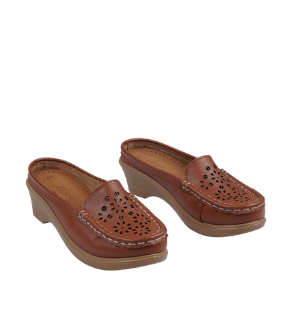Jessica 9045 Women's Genuine Leather Shoes – Comfortable 3 cm Heel Walking Shoes