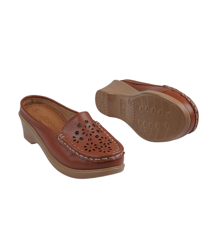 Jessica 9045 Women's Genuine Leather Shoes – Comfortable 3 cm Heel Walking Shoes