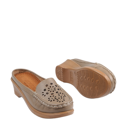 Jessica 9045 Women's Genuine Leather Shoes – Comfortable 3 cm Heel Walking Shoes