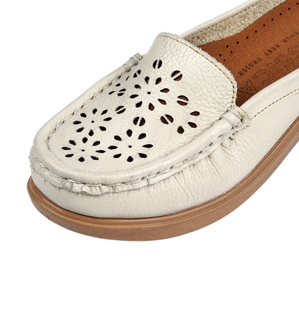 Jessica 9045 Women's Genuine Leather Shoes – Comfortable 3 cm Heel Walking Shoes