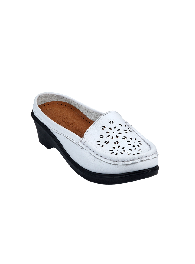 9045 Women's Genuine Leather Shoes – Comfortable 3 cm Heel Walking Shoes