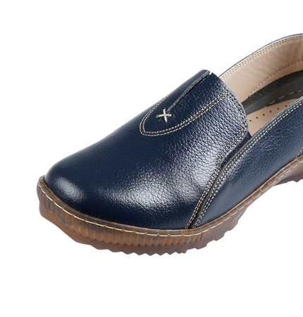1012 Women Genuine Leather Orthopedic Shoes – Comfortable Wide Fit Walking Shoes