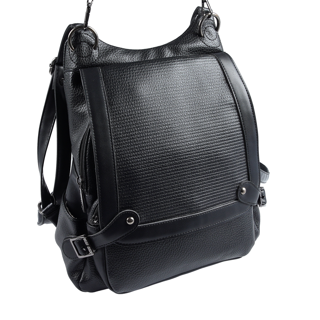 B24 Women’s Large Backpack – Premium Imported Leather with External Pockets