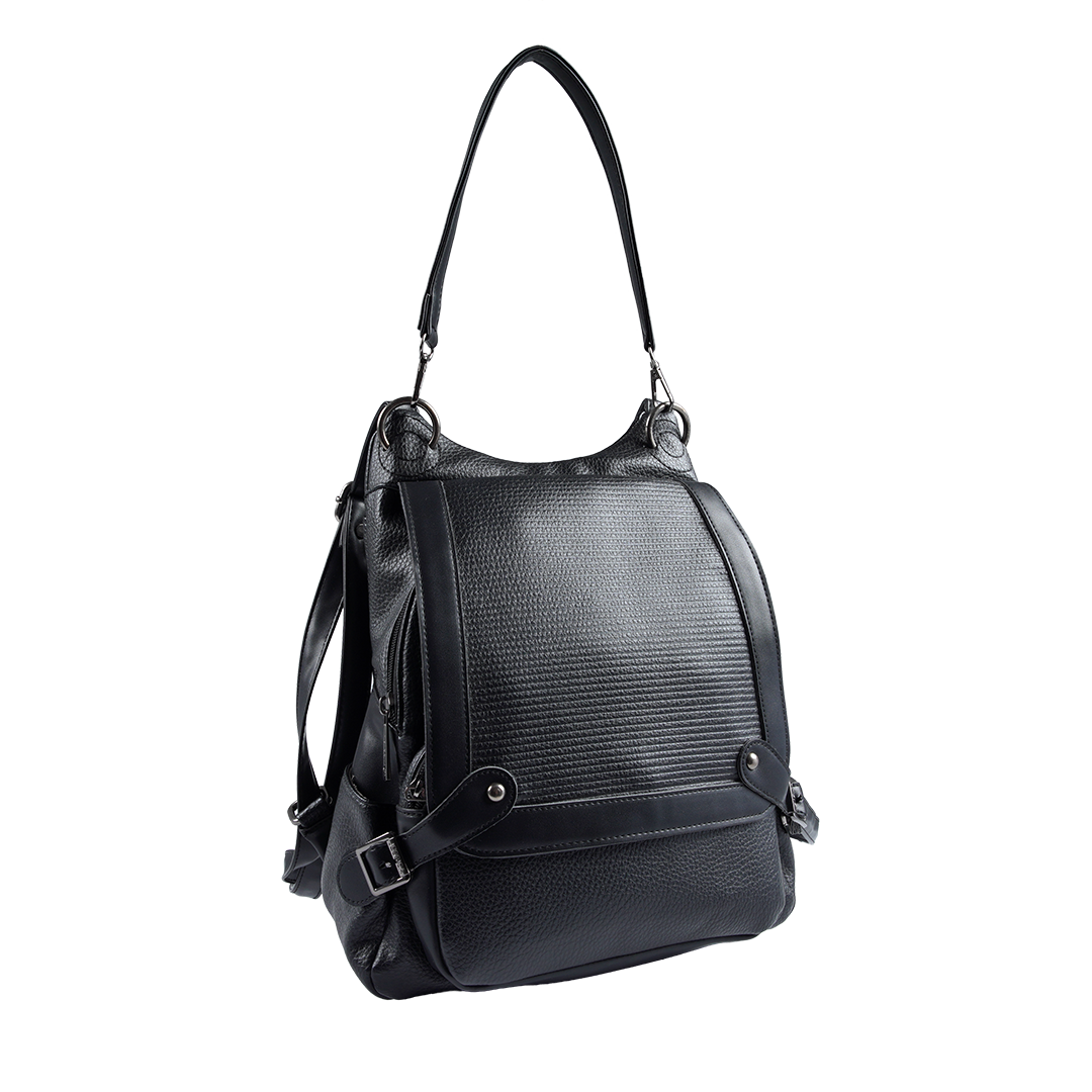 B24 Women’s Large Backpack – Premium Imported Leather with External Pockets