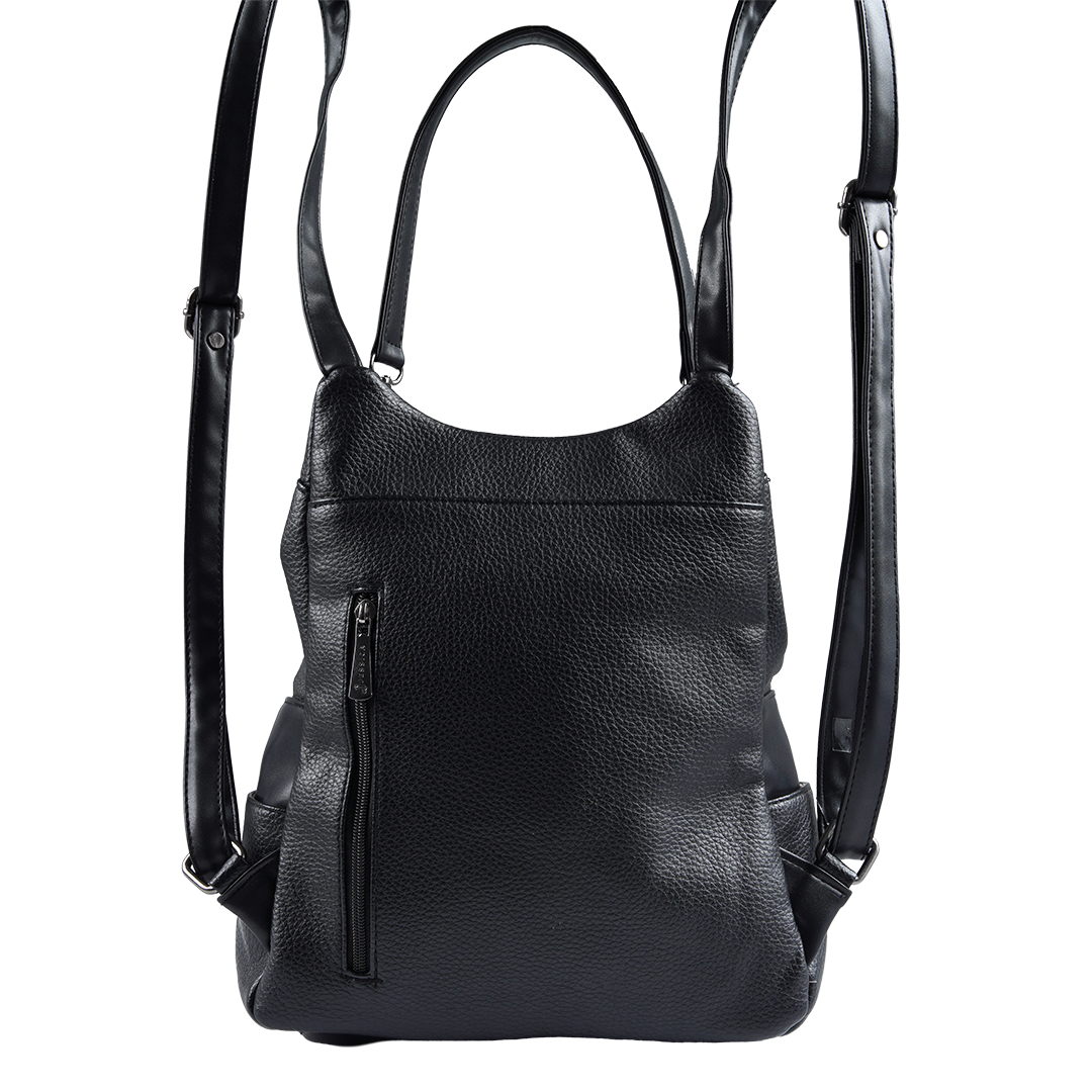B24 Women’s Large Backpack – Premium Imported Leather with External Pockets