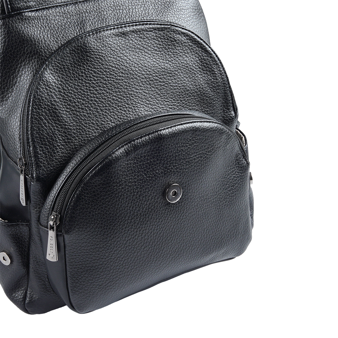 B24 Women’s Large Backpack – Premium Imported Leather with External Pockets