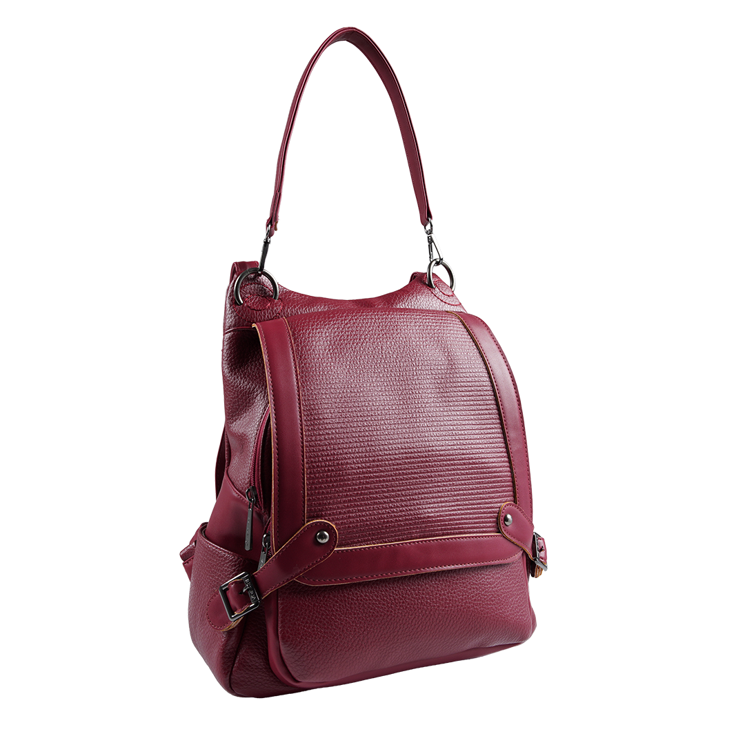 B24 Women’s Large Backpack – Premium Imported Leather with External Pockets