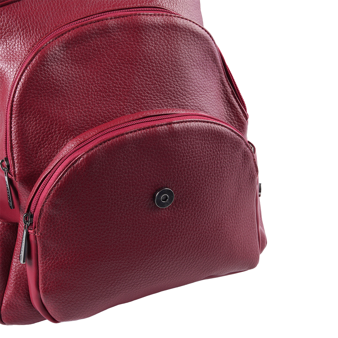 B24 Women’s Large Backpack – Premium Imported Leather with External Pockets