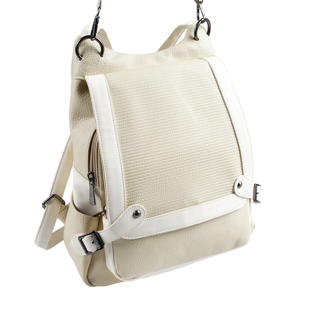 B24 Women’s Large Backpack – Premium Imported Leather with External Pockets