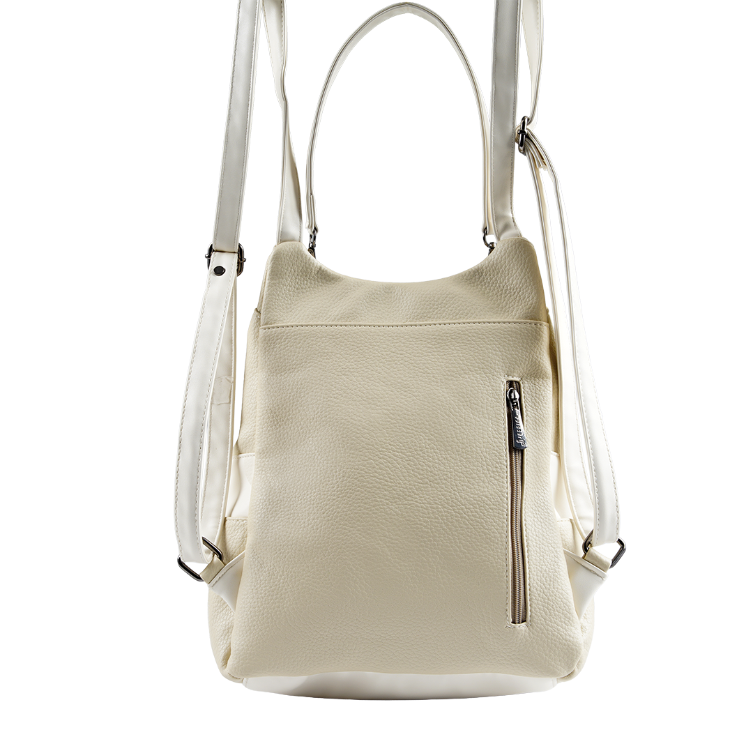B24 Women’s Large Backpack – Premium Imported Leather with External Pockets