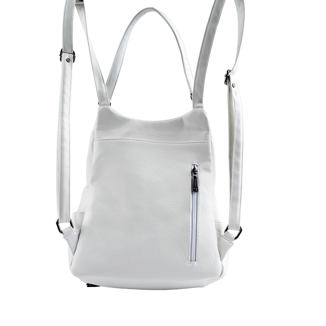 B24 Women’s Large Backpack – Premium Imported Leather with External Pockets