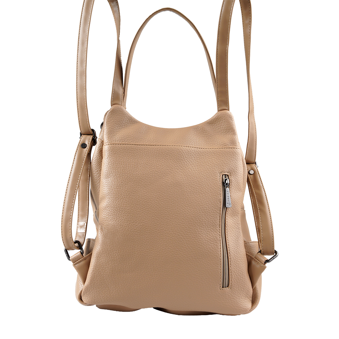 B24 Women’s Large Backpack – Premium Imported Leather with External Pockets