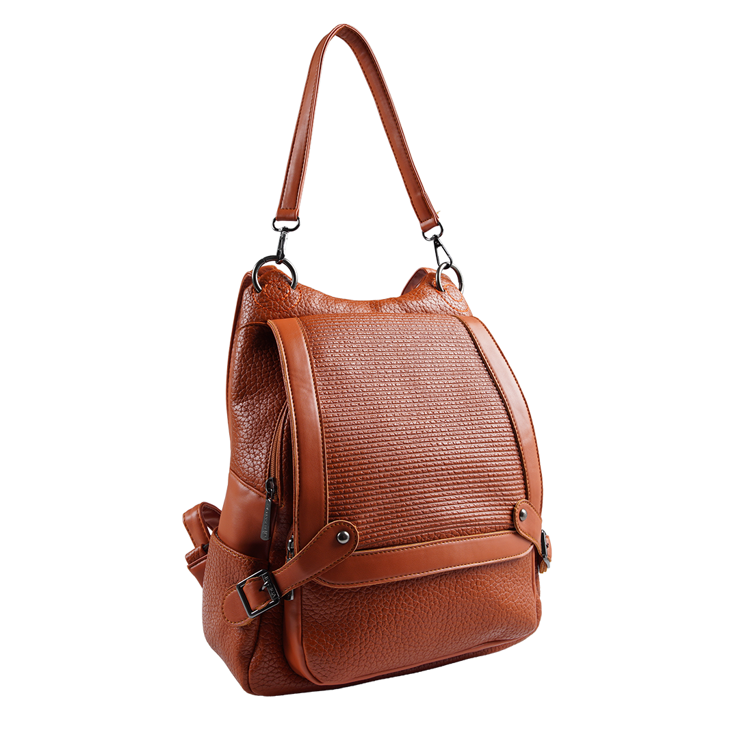B24 Women’s Large Backpack – Premium Imported Leather with External Pockets