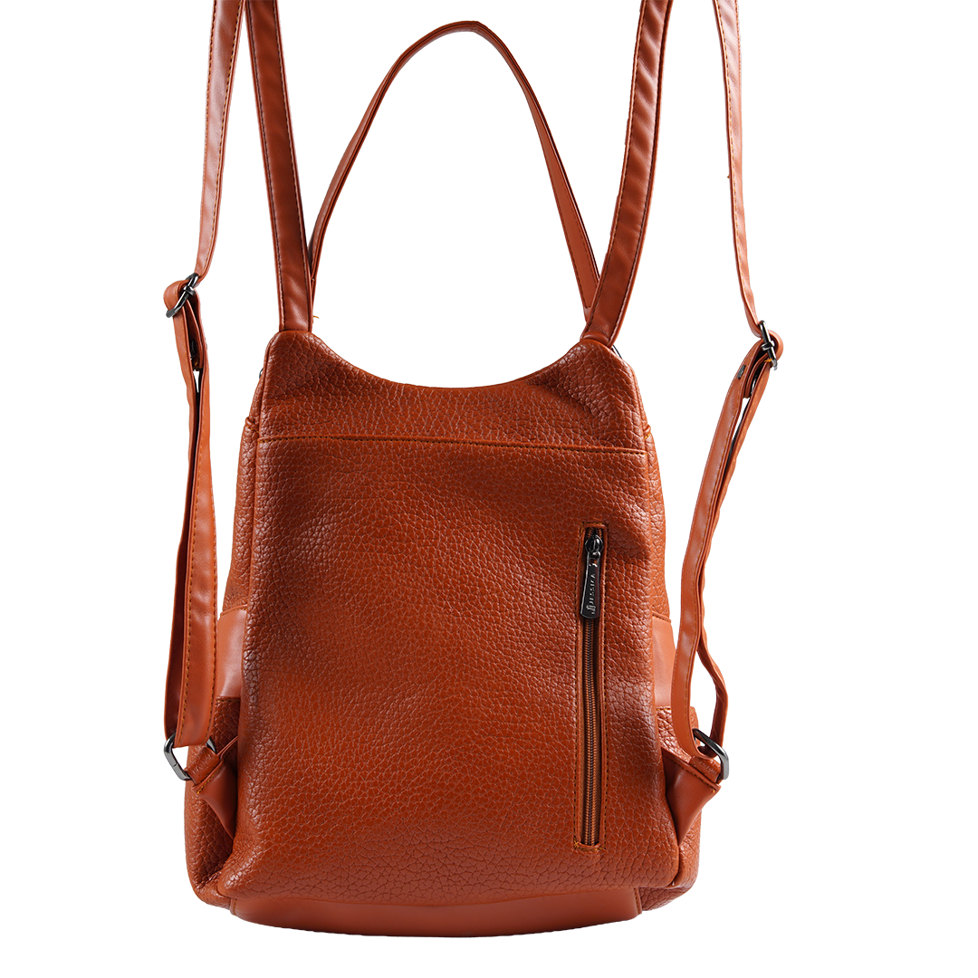 B24 Women’s Large Backpack – Premium Imported Leather with External Pockets