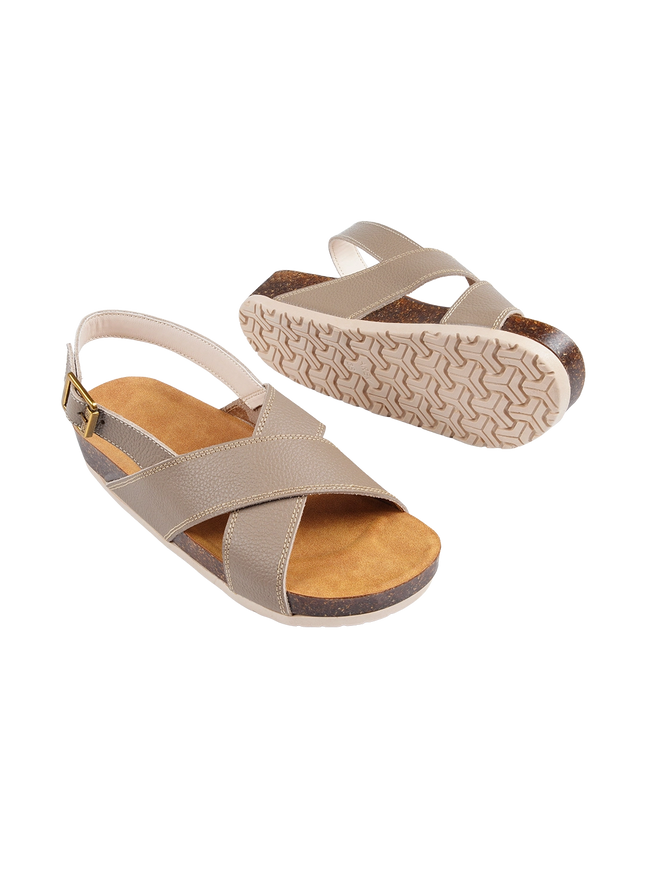شوز حريمي جلد طبيعي طبي مريح للمشي موديل C30 – نعل مرن 
