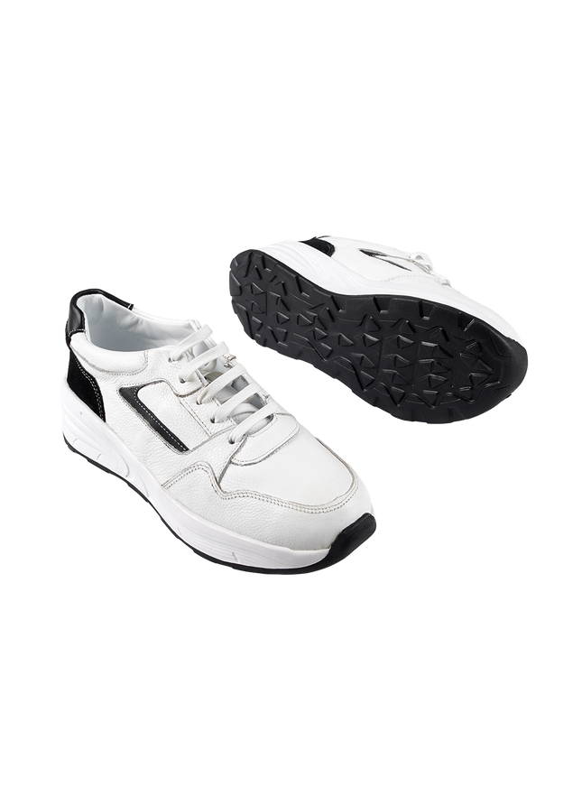 CY Women Genuine Leather Sneakers – Comfortable Walking Shoes