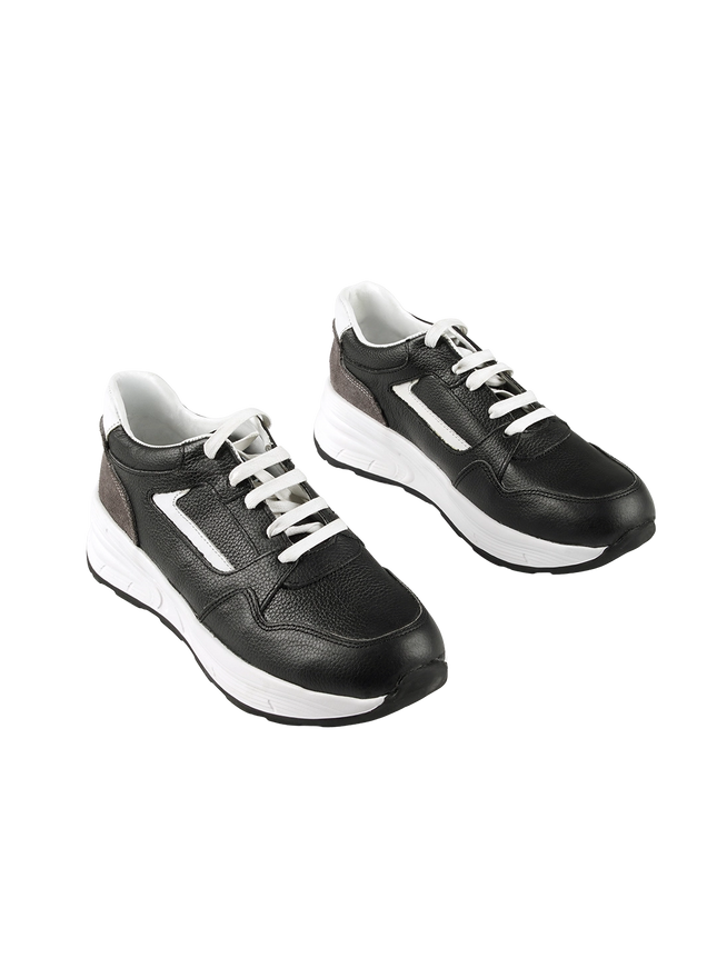 CY Women Genuine Leather Sneakers – Comfortable Walking Shoes