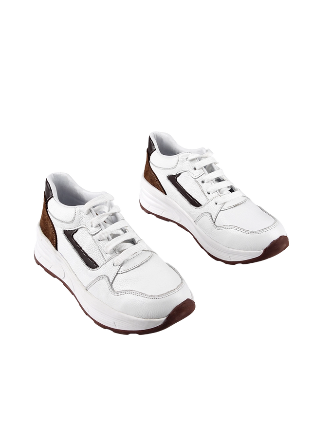 CY Women Genuine Leather Sneakers – Comfortable Walking Shoes