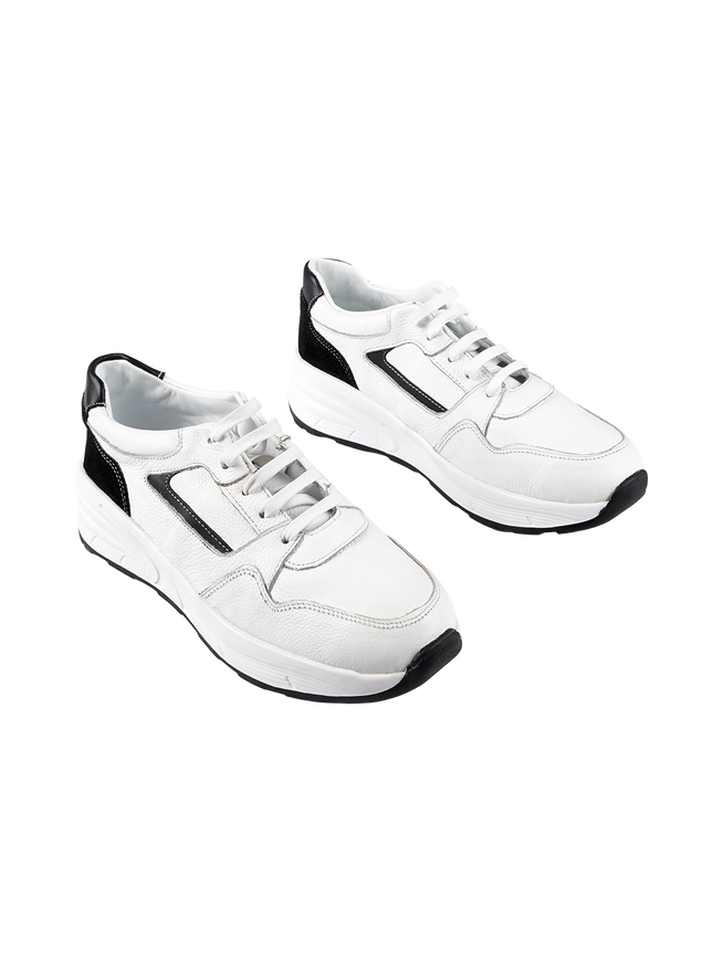 CY Women Genuine Leather Sneakers – Comfortable Walking Shoes