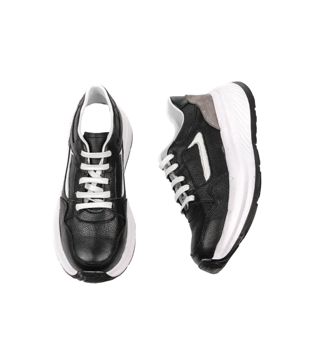 CY Women Genuine Leather Sneakers – Comfortable Walking Shoes