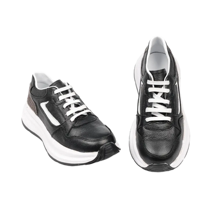 CY Women Genuine Leather Sneakers – Comfortable Walking Shoes